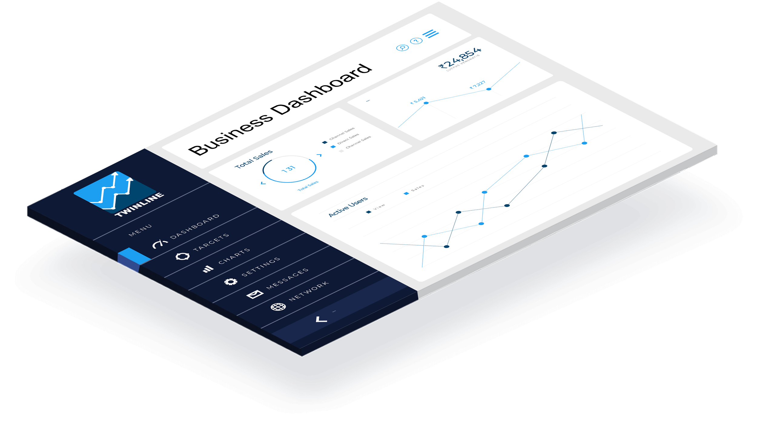 Twinline.org dashboard – centralized interface for managing LOS and LMS modules for NBFCs and MFIs